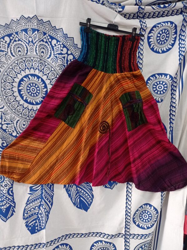 Pantalón afgano naranja y rojo - Tienda de Ropa Hippie