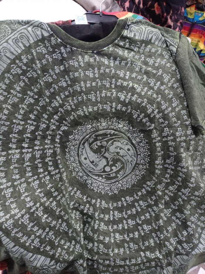 Camiseta ying yang color verde - Tienda de Ropa Hippie