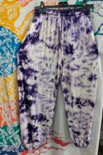 Pantalón Aladdín Batik de algodón orgánico Nepal color Hielo